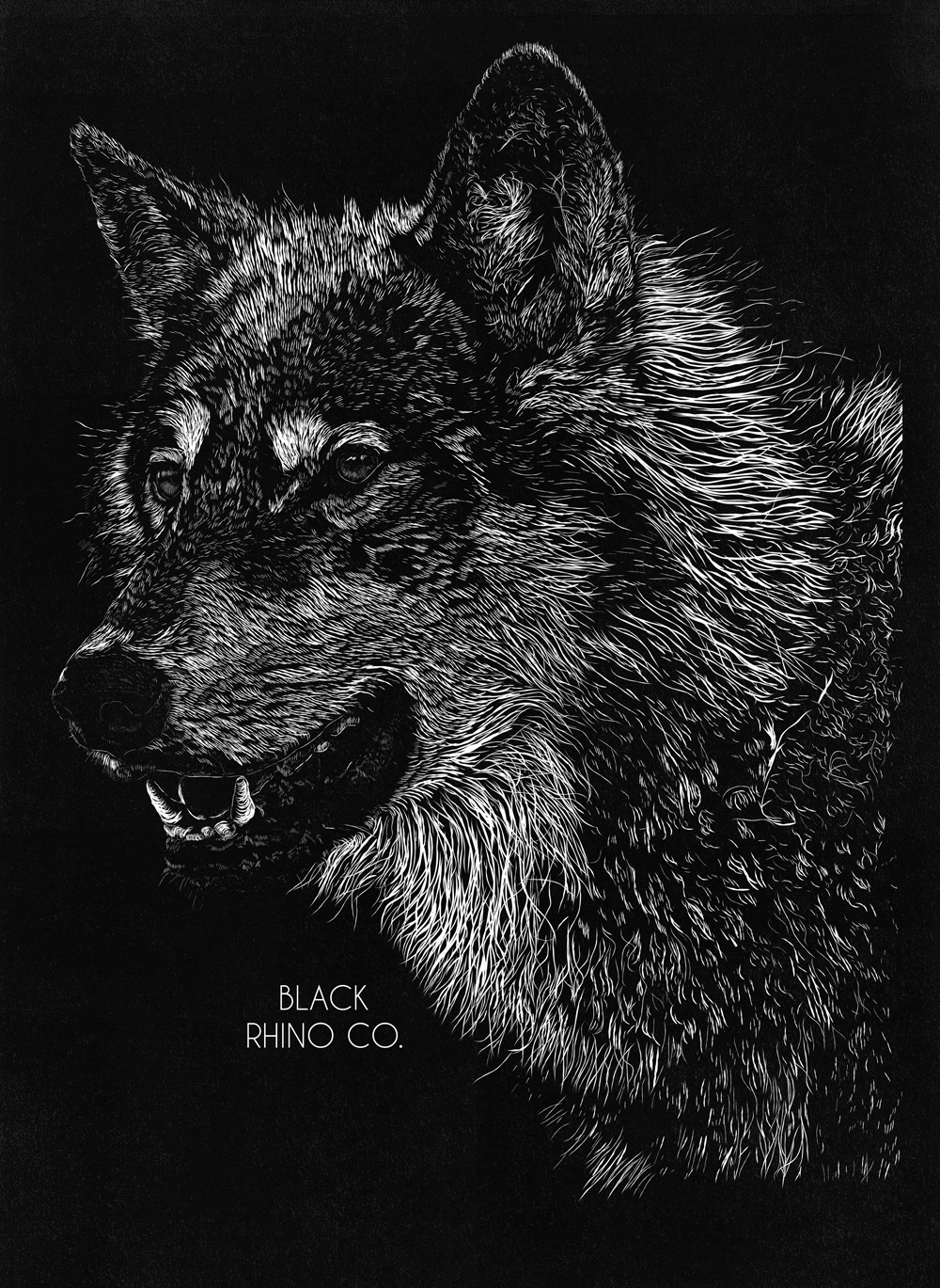 Final Design - Wolf - Black Rhino Co. T-Shirt