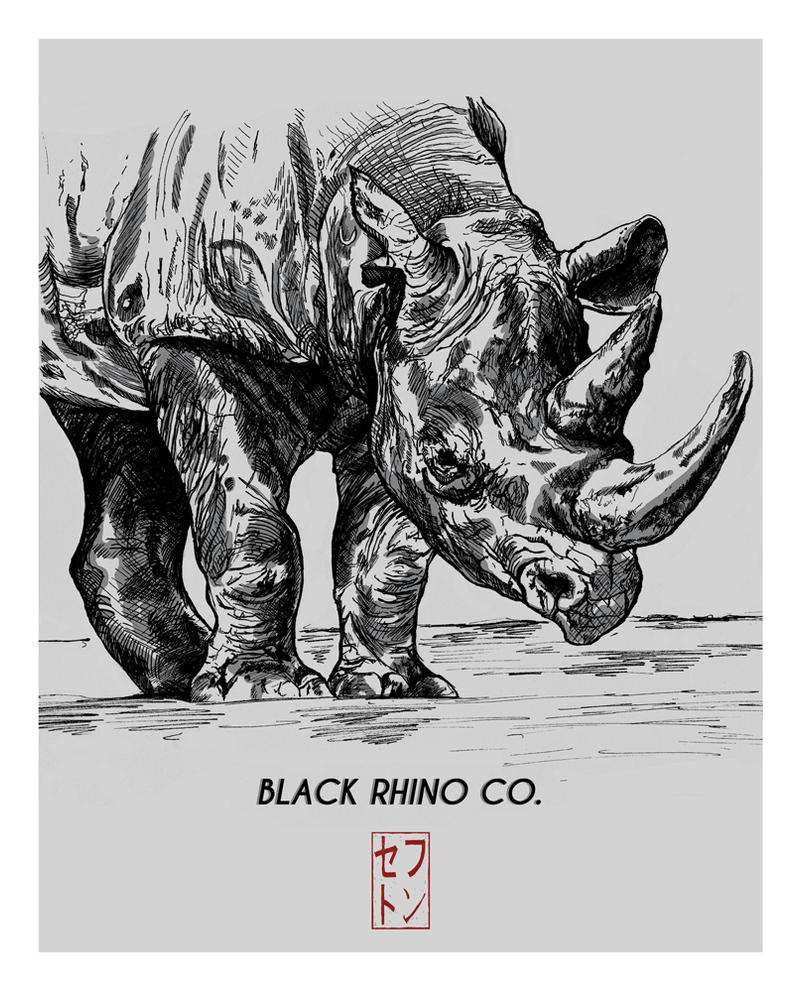 Rhino - Black Rhino Co. T-shirt Design