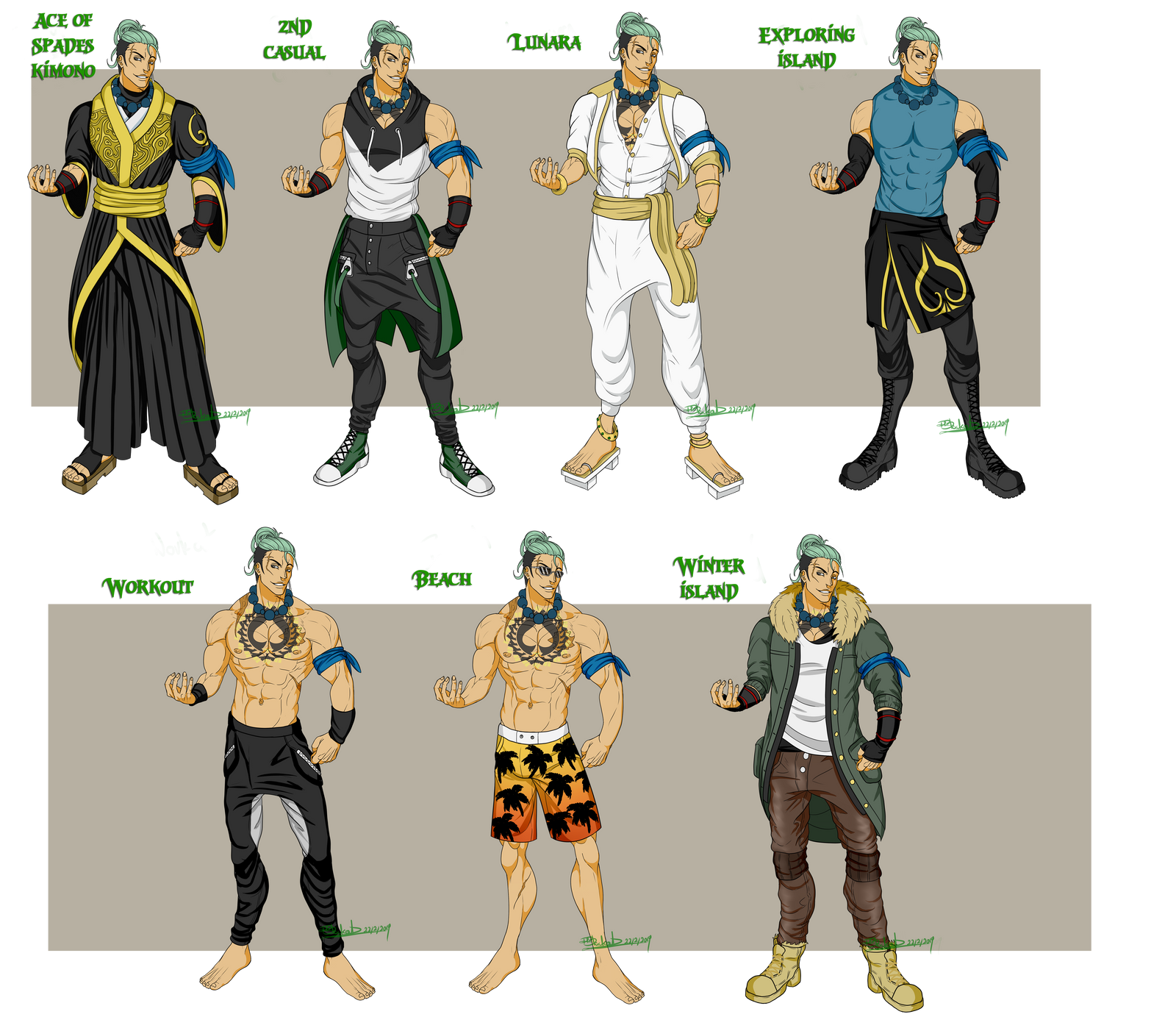 One Piece Keisuke S Outfits By R Blackout On Deviantart