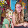 Face Painted Mother-Daughter