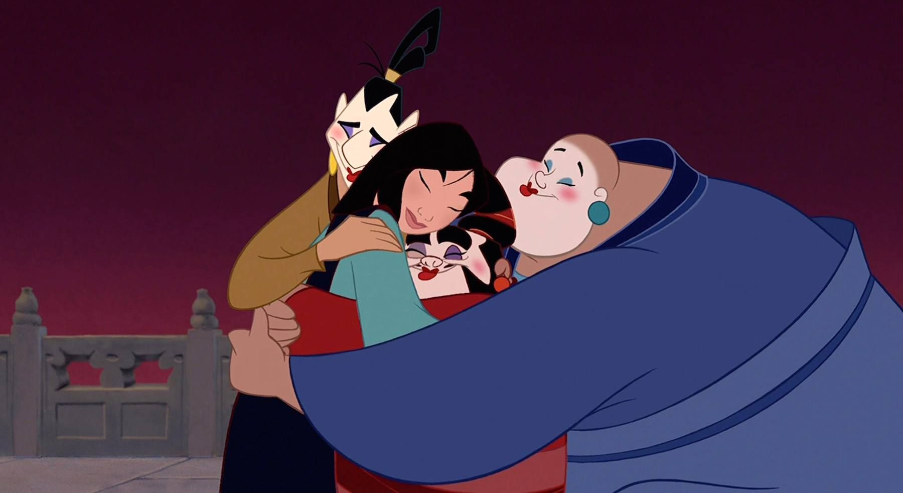 Chien Po Mulan hugs Chien Po Yao and Ling by susandowns1008 on DeviantArt