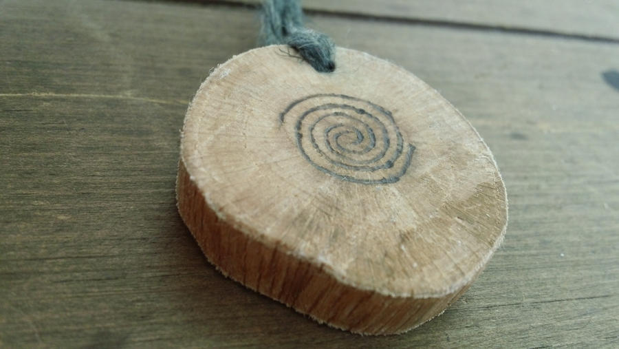Celtic Spiral Oak Pendant