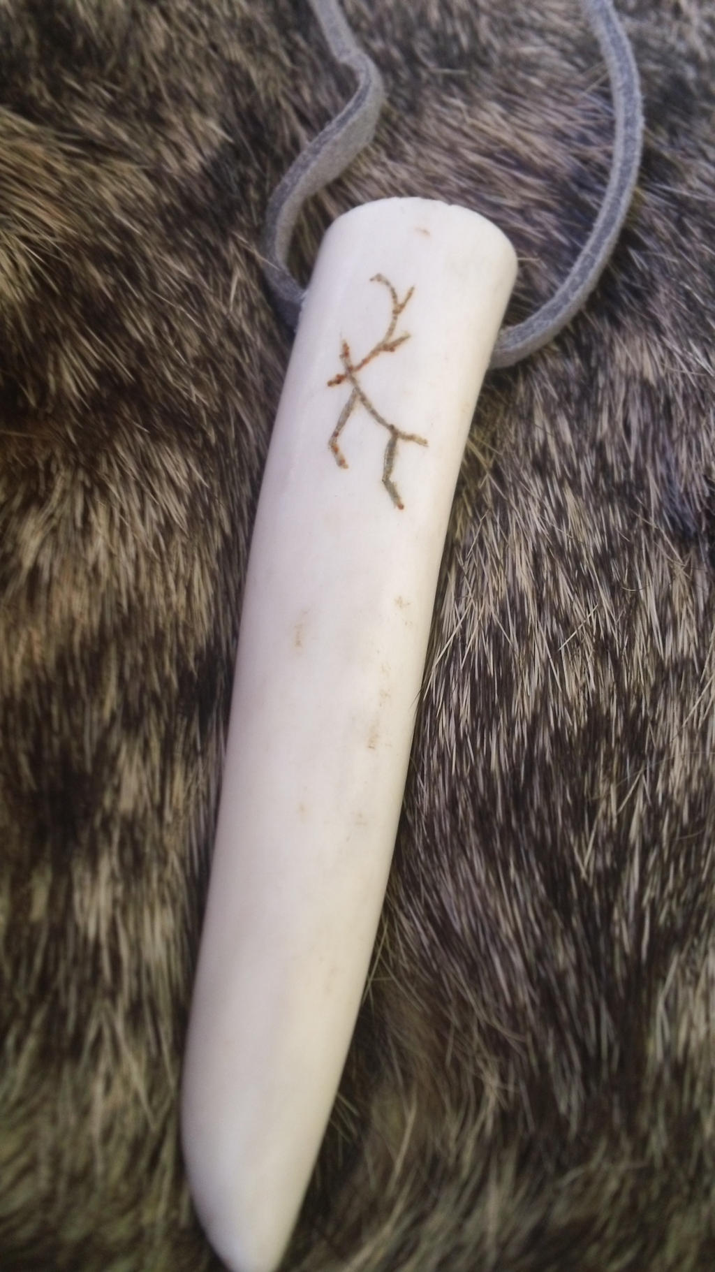 Deer Pyrography Totem