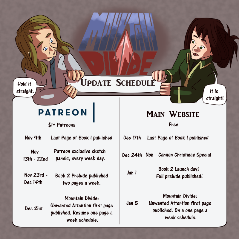 Mountain Divide Update Schedule by curiousdoodler Mountain Divide Update Schedule by curiousdoodler