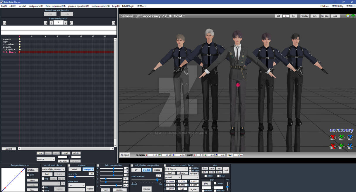 LaDs MMD Model ready for rig by lalalulu5505 on DeviantArt