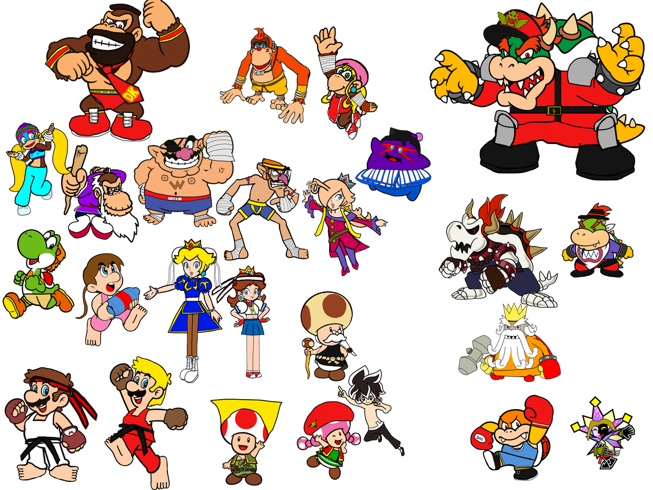 Super Mario Run - Playable Characters by DrewBear0496 on DeviantArt