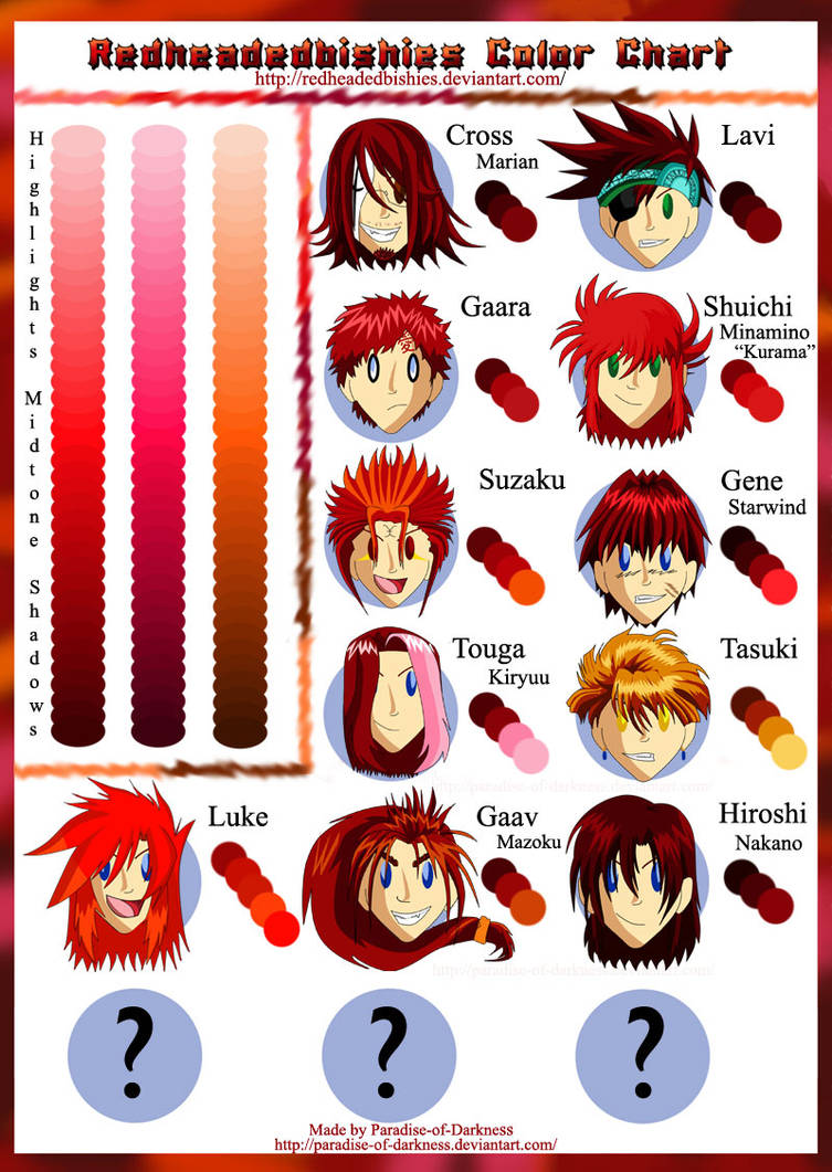 RHBFC Color Chart 2 by redheadedbishies on DeviantArt