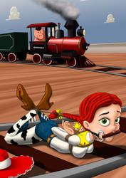 Hogtied Jessie by cabroon