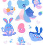 Water Pokemon Stickers