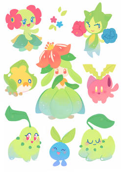 Grass Pokemon Stickers