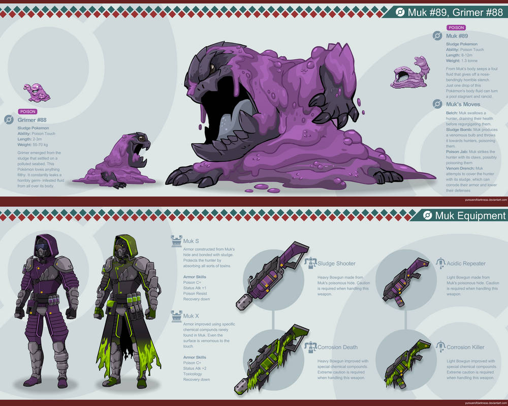 Muk Deviantart Pokemon Hunter: Muk by PursuerOfDarkness on DeviantArt