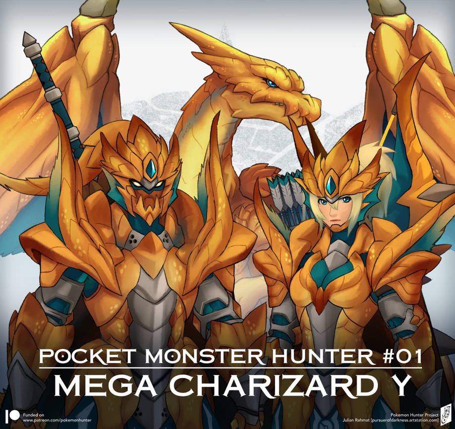 Pocket Monster Hunter #01: Mega Charizard X by PursuerOfDarkness on  DeviantArt