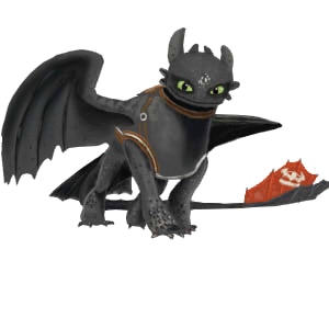 Toothless le fire-breathing reptile