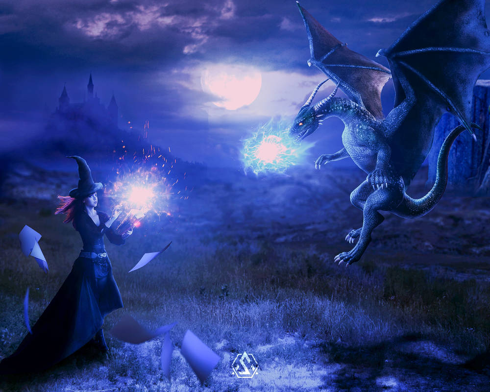 Witch Fights With a Dragon