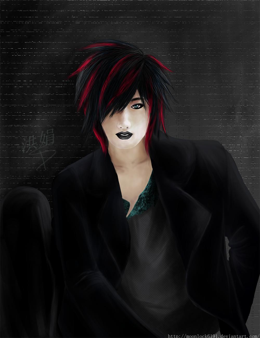 Dark anime Boy #1 by LilyGothiKitty on DeviantArt