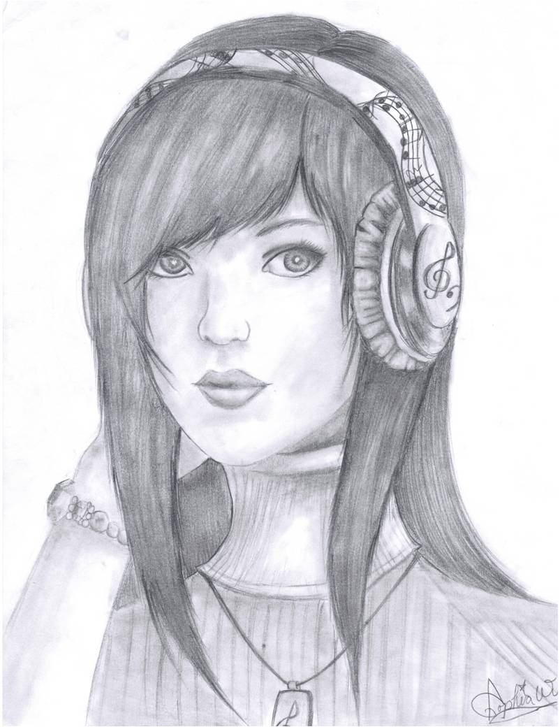 Girl With Headphones