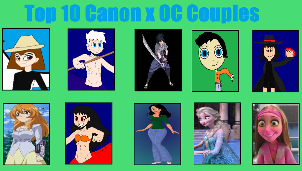 My Personal Top 10 Canon x OC pairings by Dragonfire92379 on DeviantArt