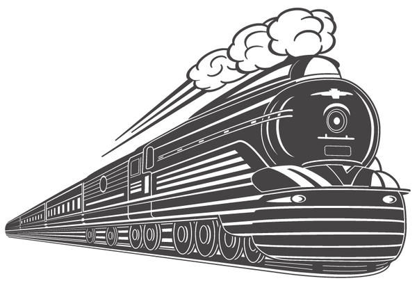 Download Art Deco Train Vector Design by wall-decal-shop on DeviantArt