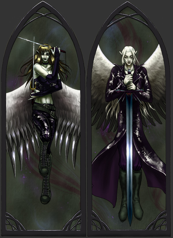 Raven and Azrael Panels
