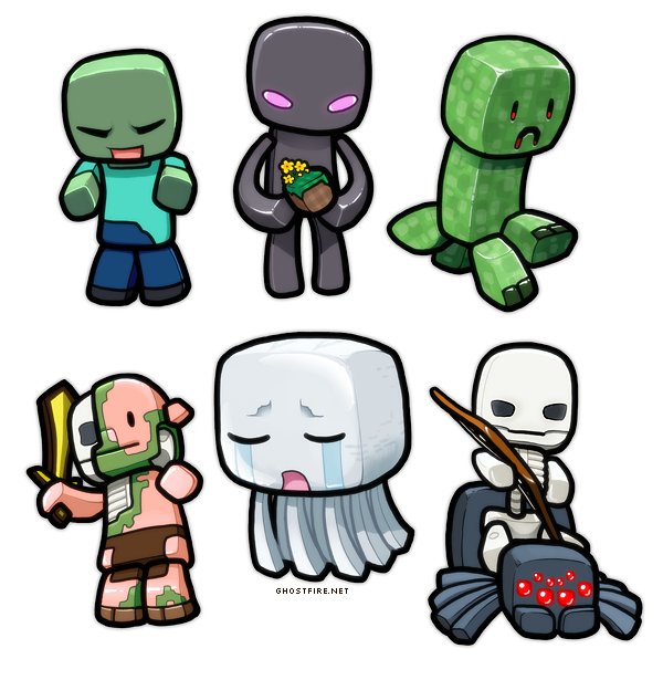 Lil' Minecraft Monsters by ghostfire