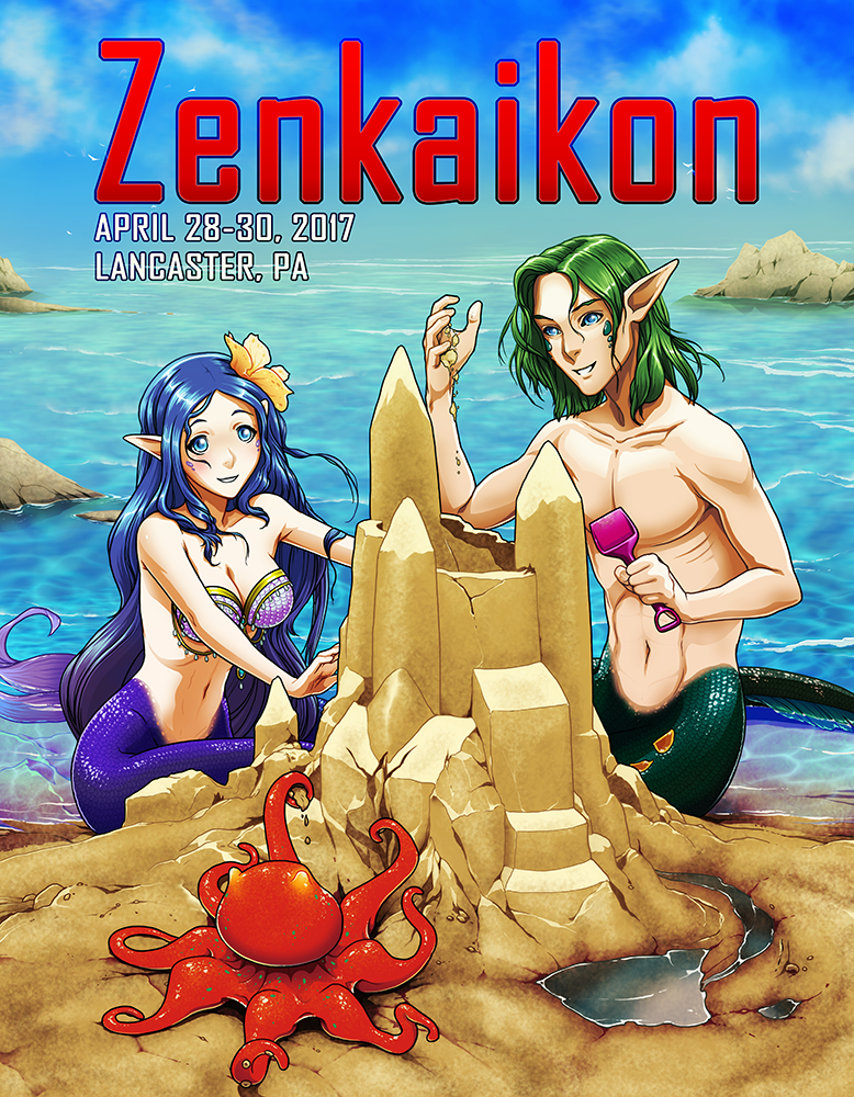 Zenkaikon 2017 Cover - Mermaids at the Beach