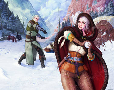 Witcher - Geralt and Ciri - Midwinter Celebration