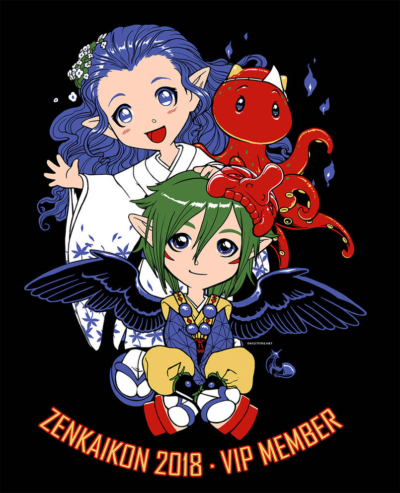 Zenkaikon 2018 VIP Shirt - Hello! by ghostfire