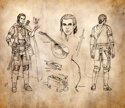 wallpapers Half Elf Bard Female Lute deviantart