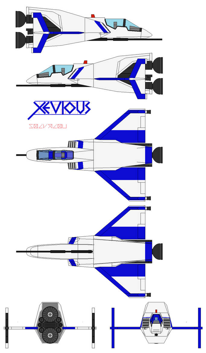 Solvalou Solvalou (from Namco's Xevious) by madmademannamedmann on DeviantArt