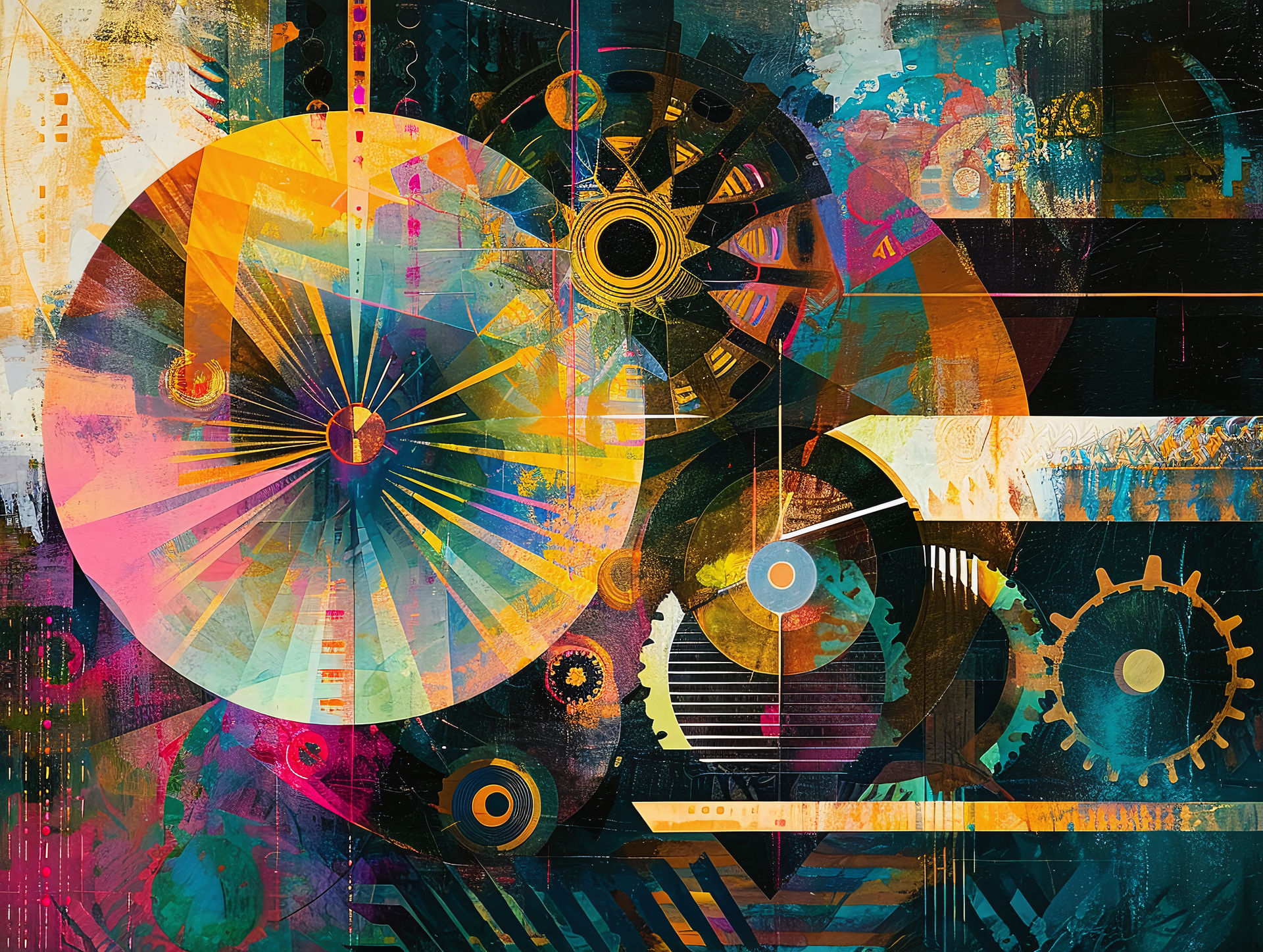 Engineered Abstraction: A Digital Collage by ArtfulAura on DeviantArt