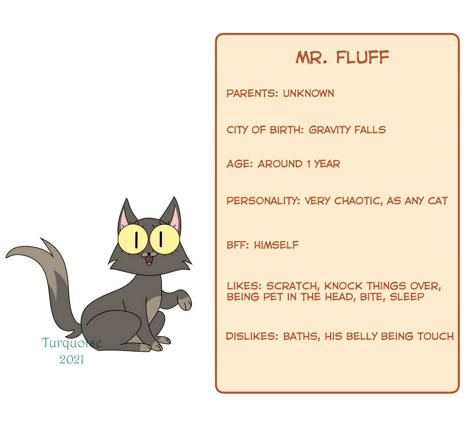 Mr Fluff's description by TurquoiseSpace35 on DeviantArt