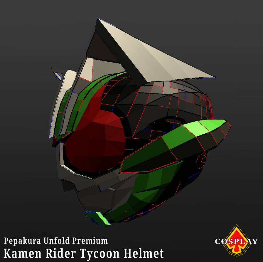 Kamen Rider Tycoon Helmet Pepakura Unfold by arum123 on DeviantArt