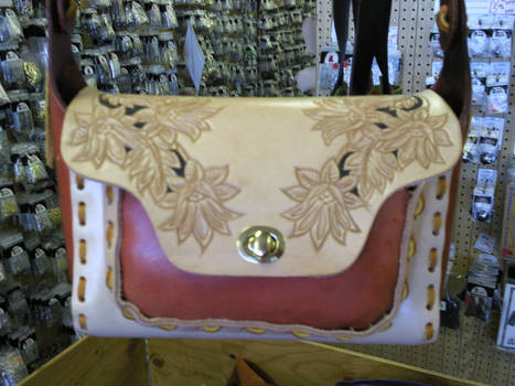 Flower Leather Purse