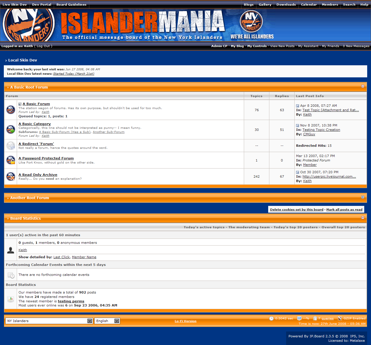 Islanders Forum Skin