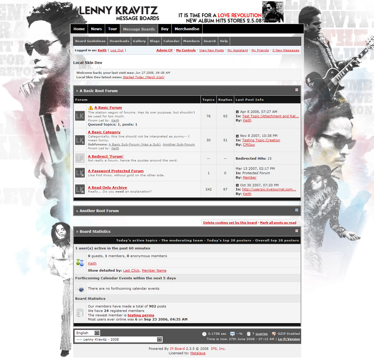 Lenny Kravitz Forum Skin