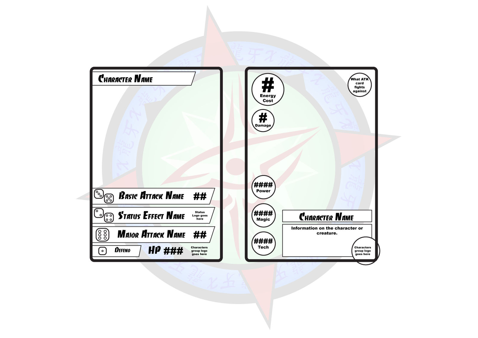 Cards - Proto-type Character Card Designs by Dragon-FangX on DeviantArt