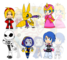 Assorted Chibis - AU Robo Mighty Ones