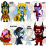 Assorted Chibis - AU Demons of Sin