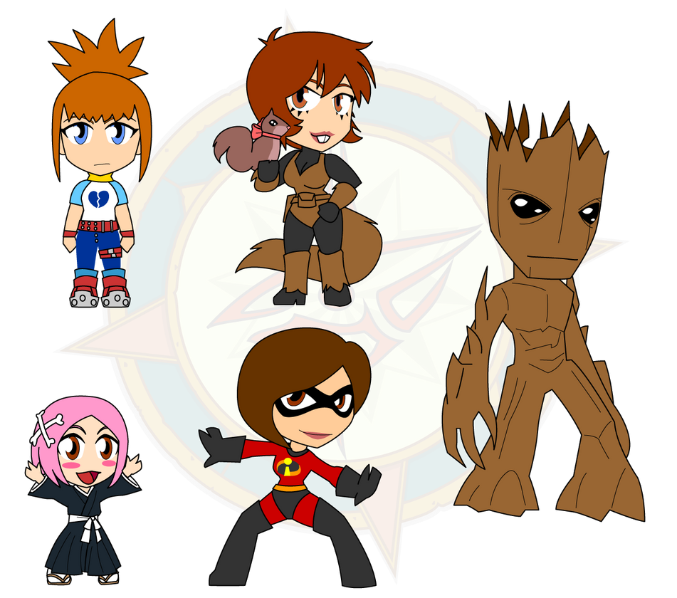 Assorted Chibis - Squirrels and Trees by Dragon-FangX on DeviantArt