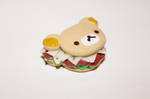 Polymer Clay Rilakkuma Sandwich Pendant by CharmStop