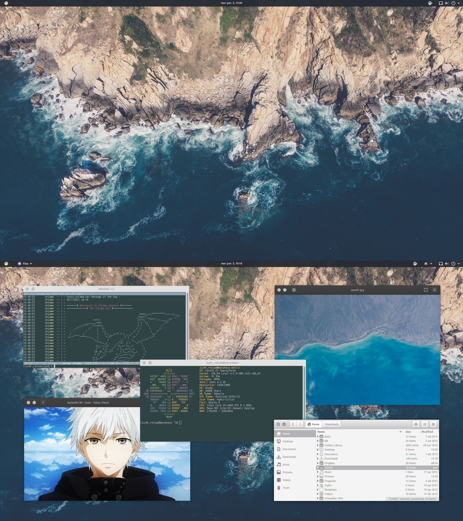 Fedora, CentOS and a touch of... by luX0r-reload