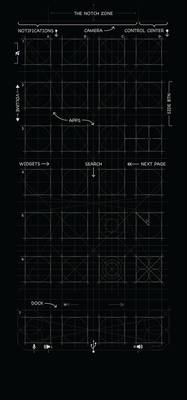 iPhone X Blueprint Wallpaper in Black