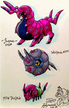 Traditional Scolipede evolutionary chart draw