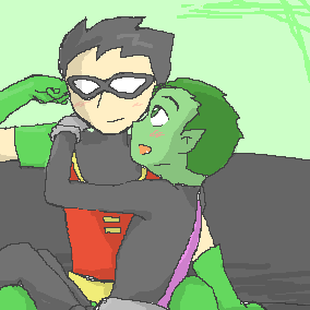 Robin And Beast Boy 2 By Rhodonite On Deviantart Robin And Beast Boy 2 By Rhodonite On Deviantart