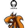 Vevrca squirrel mascote logo