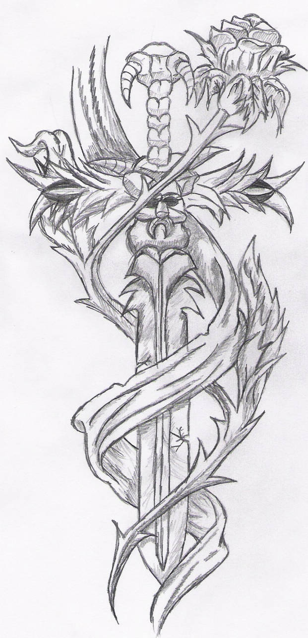 Tattoo Rose Sword by ReeaChan on DeviantArt