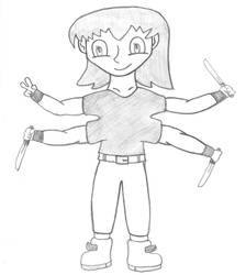 Character 1 - Darcy (emo girl with 4 arms)