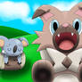 Rockruff and Komala