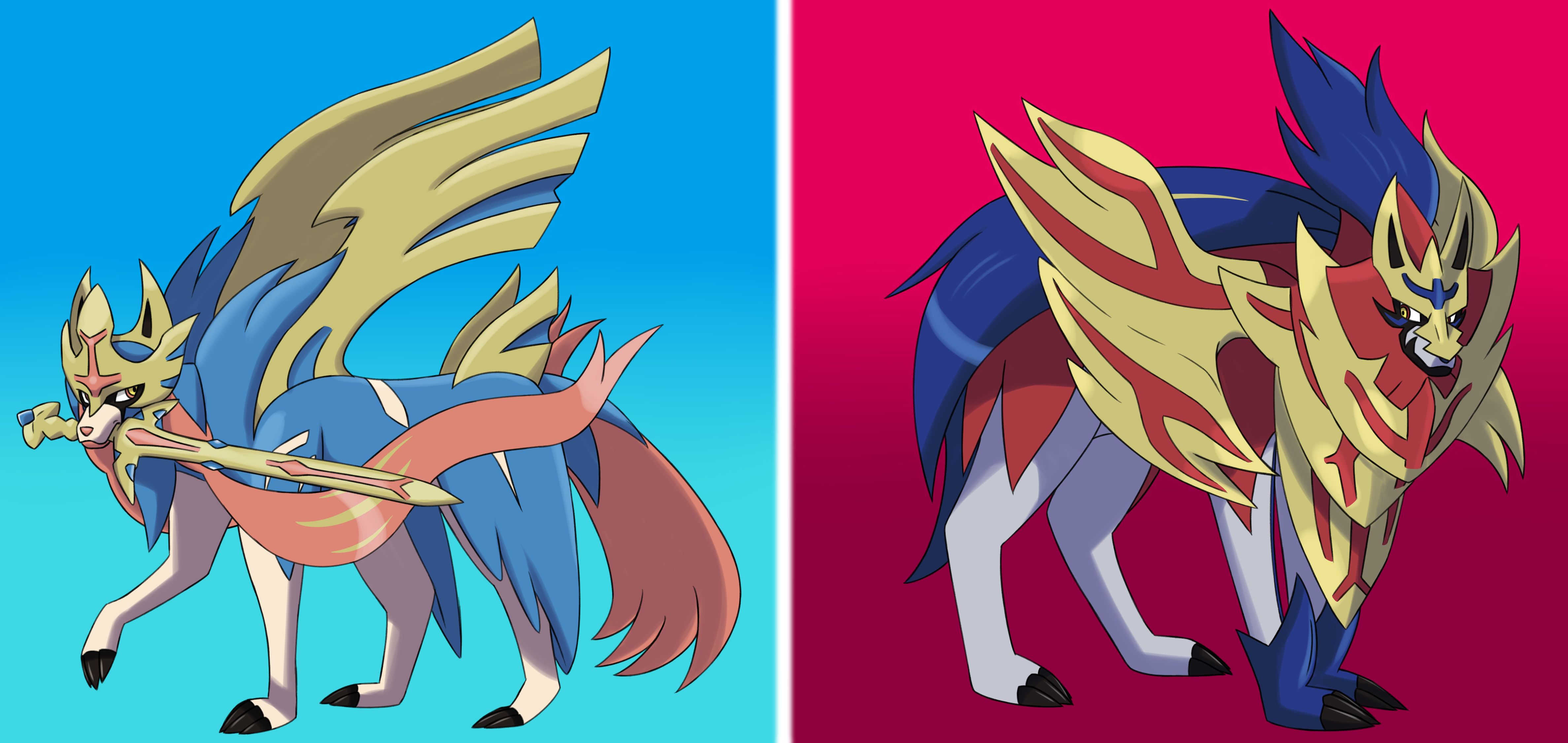 Zacian and Zamazenta's Crowned Forms by WillDinoMaster55 on DeviantArt