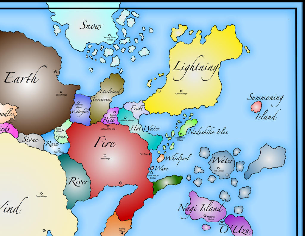 Elemental Nations Geographical Map by xShadowRebirthx on DeviantArt